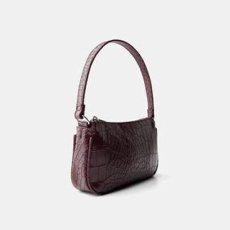 Bolso mini efecto burdeos